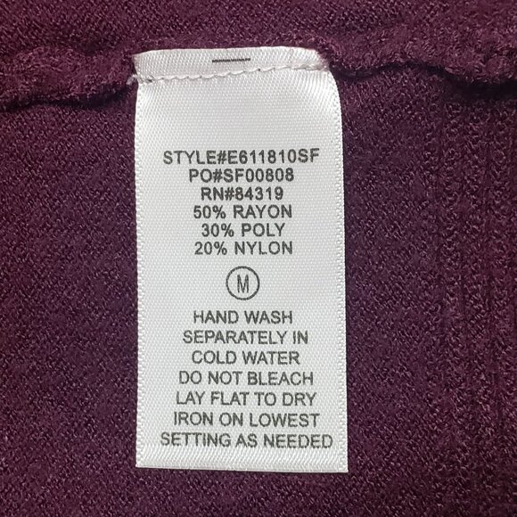 Stitch Fix X Evolution Open Cardigan Sweater Womens M Burgundy Ancho Chili - Picture 12 of 16